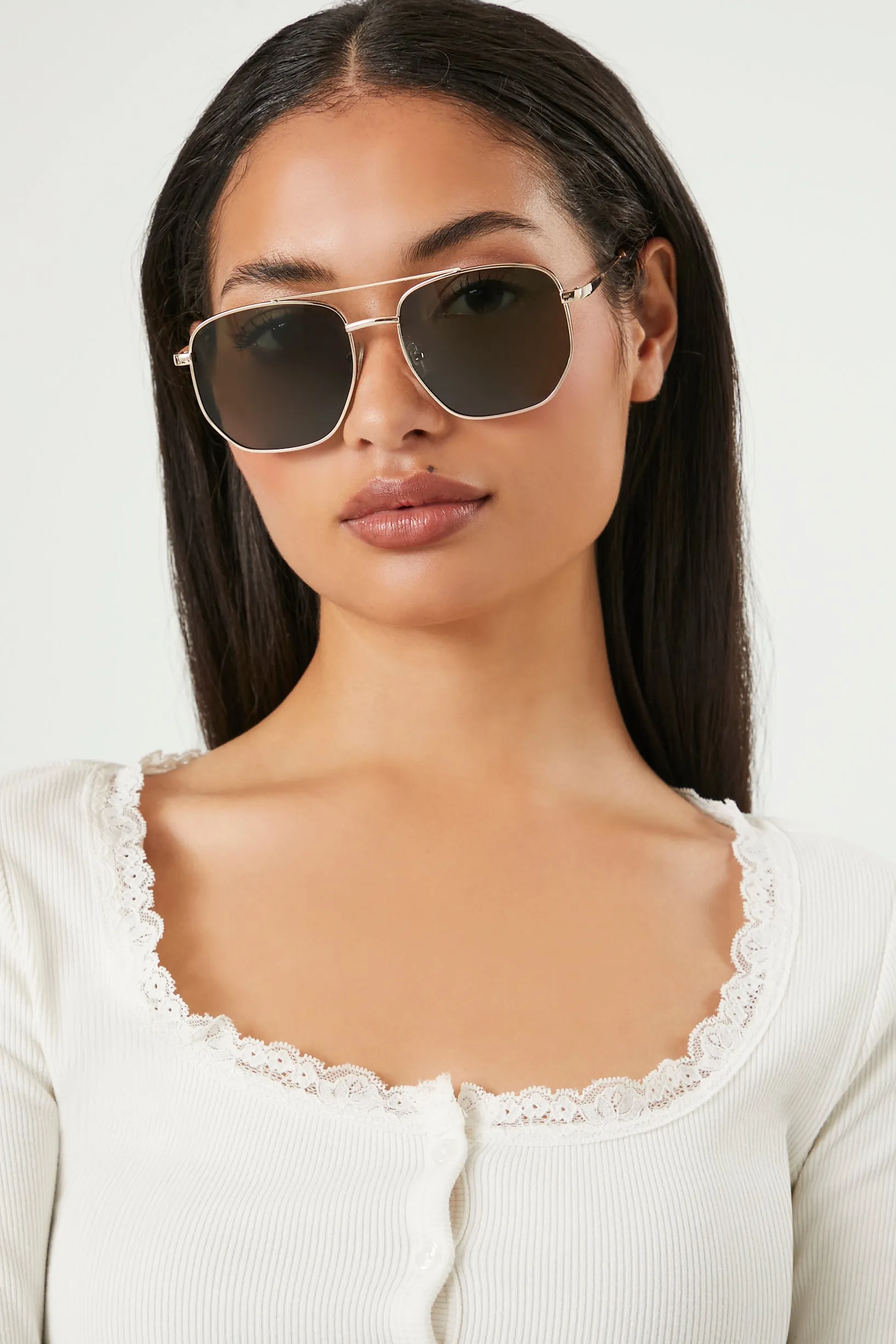 Oversized Aviator Sunglasses sold by Urban Planet product image thumbnail 3