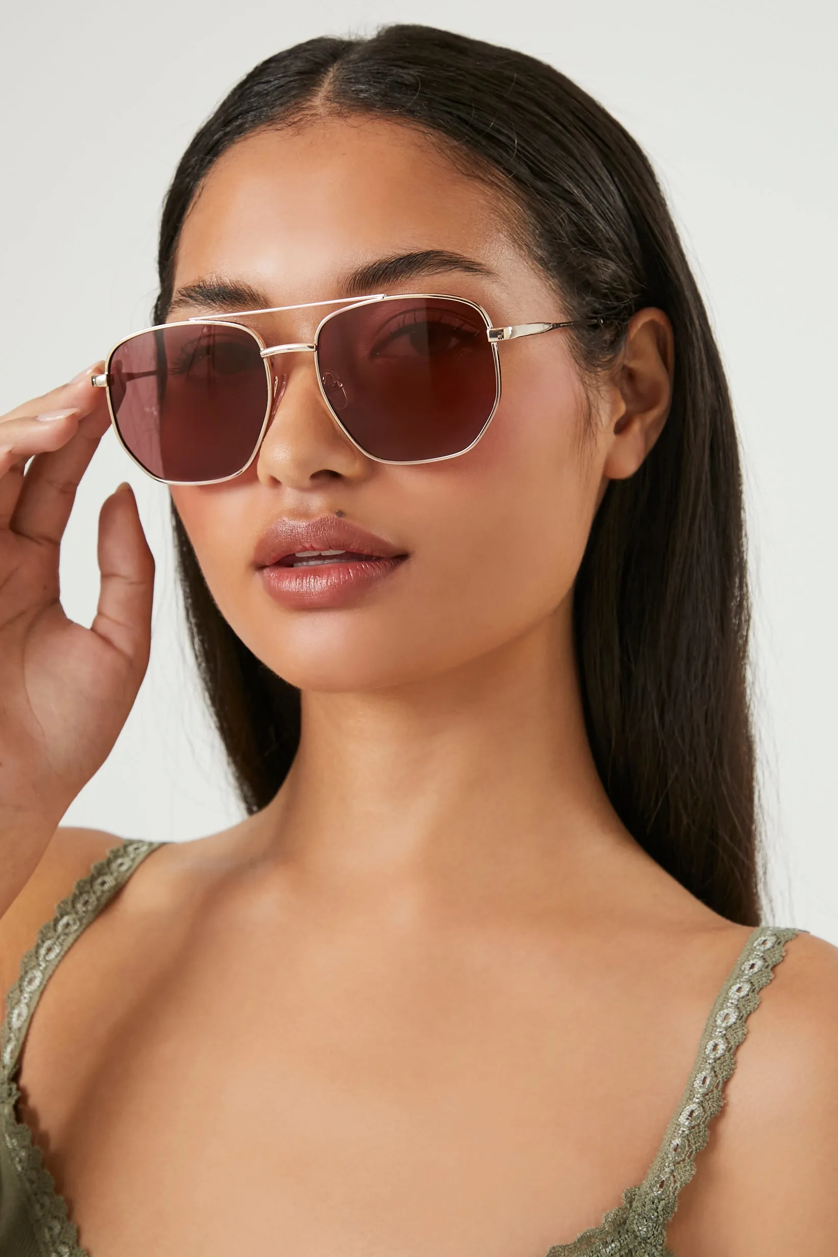 Oversized Aviator Sunglasses sold by Urban Planet product image thumbnail 2