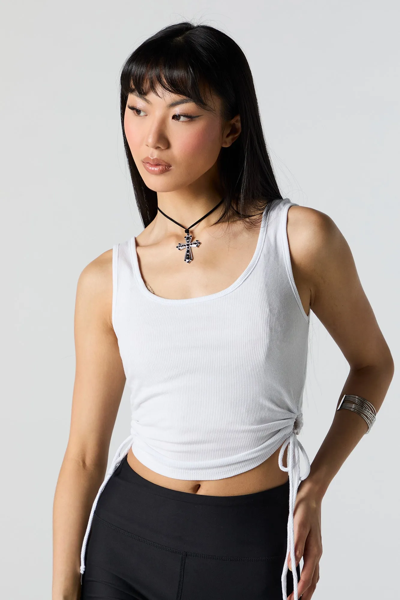 Scoop Neck Side-Tie Crop Top sold by Urban Planet product image thumbnail 2