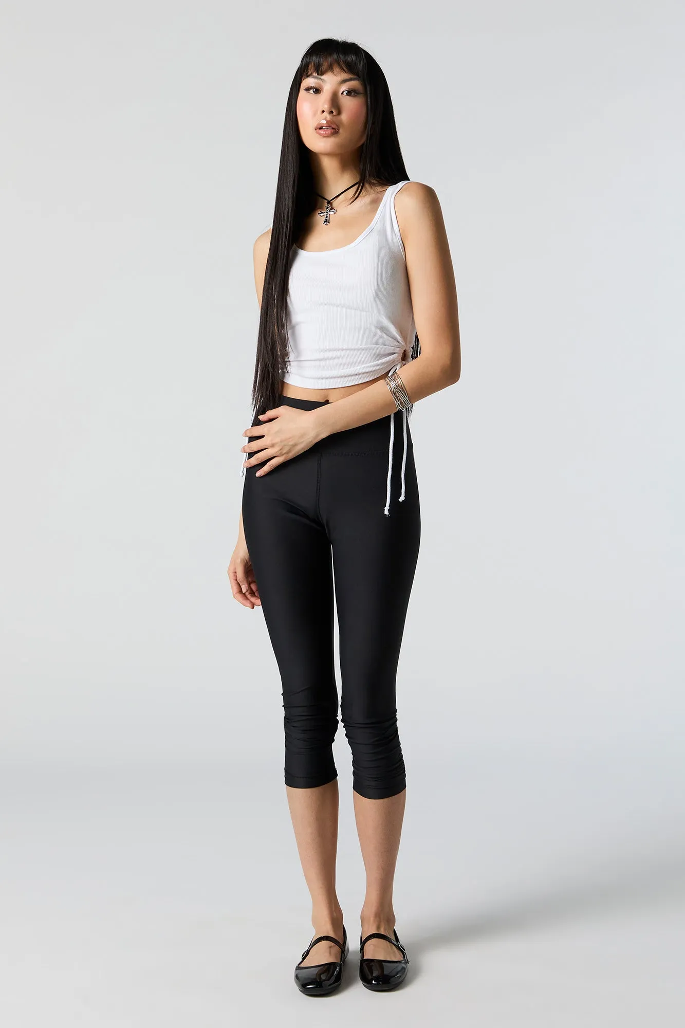 Scoop Neck Side-Tie Crop Top sold by Urban Planet product image thumbnail 4