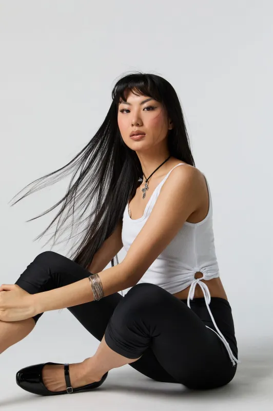 Scoop Neck Side-Tie Crop Top sold by Urban Planet