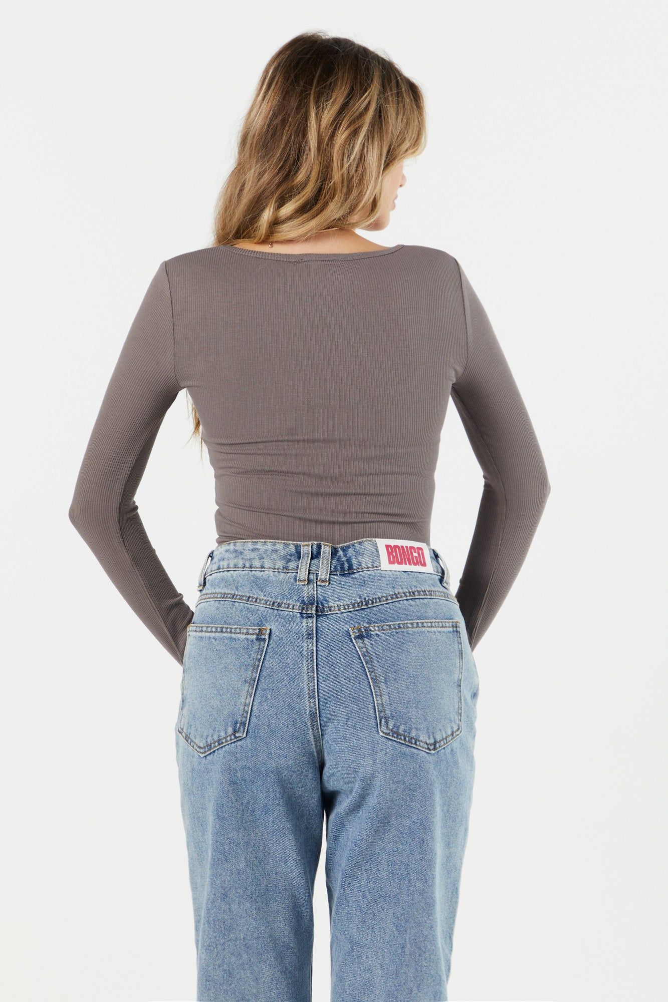 Maillot côtelé à manches longues avec encolure carrée sold by Urban Planet product image thumbnail 16