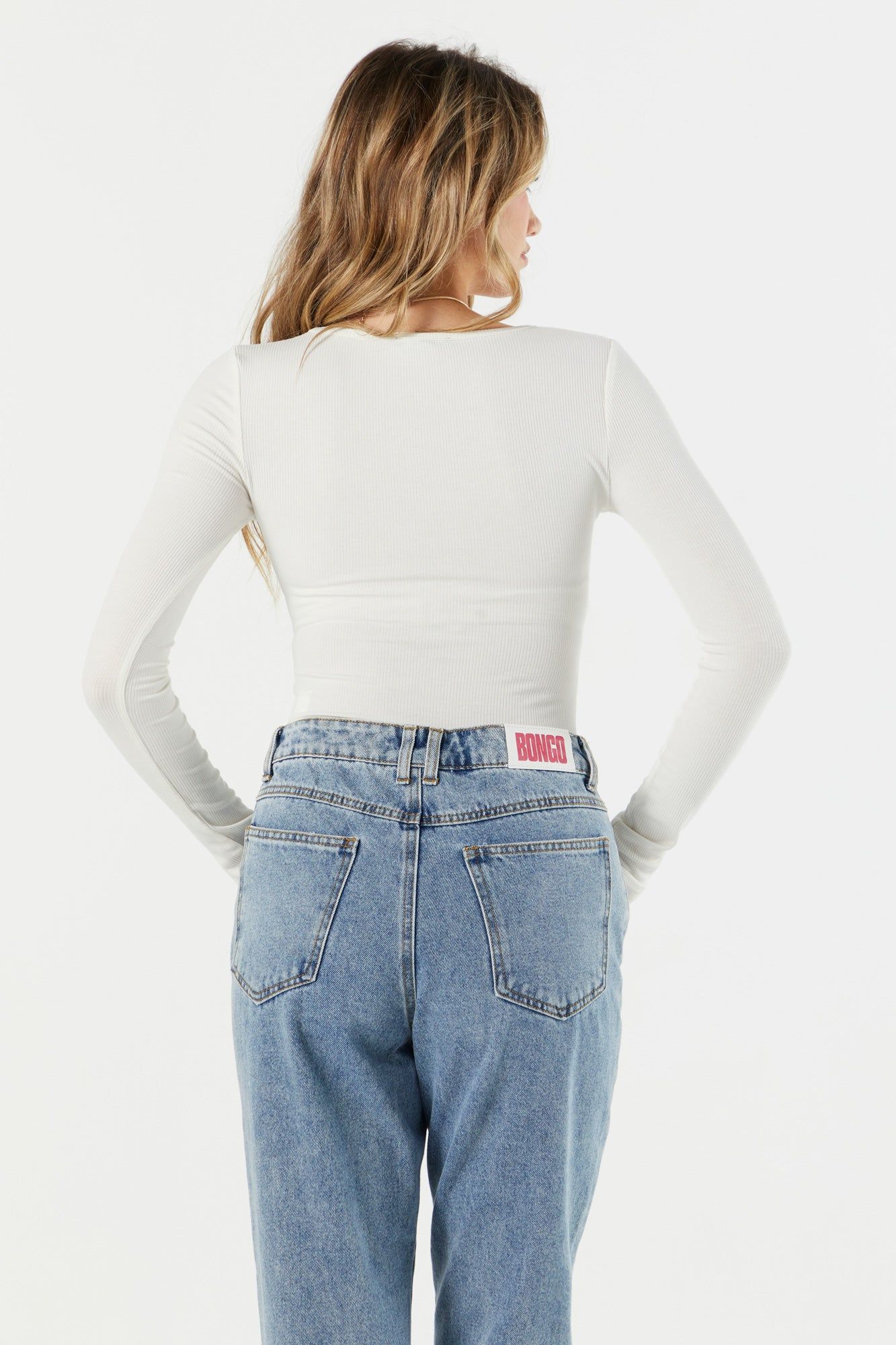 Maillot côtelé à manches longues avec encolure carrée sold by Urban Planet product image thumbnail 7