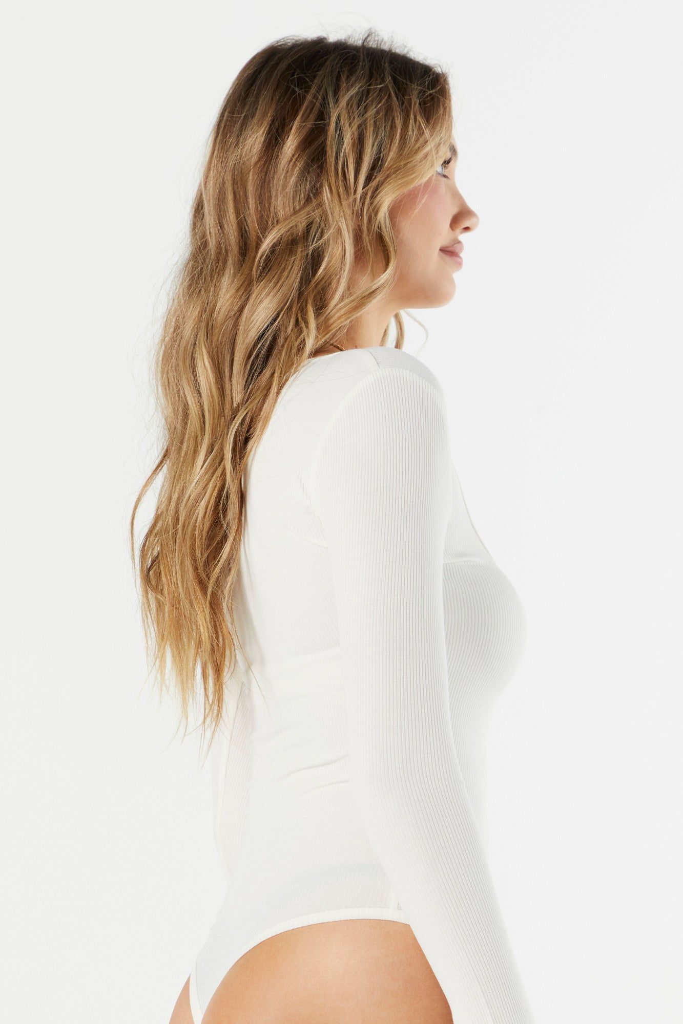 Maillot côtelé à manches longues avec encolure carrée sold by Urban Planet product image thumbnail 9