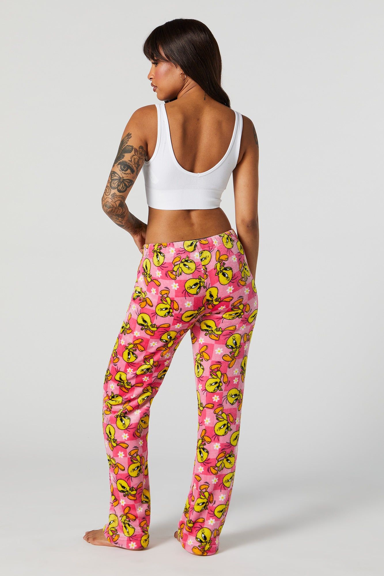 Pantalon de pyjama en peluche à imprimé Tweety sold by Urban Planet product image thumbnail 3