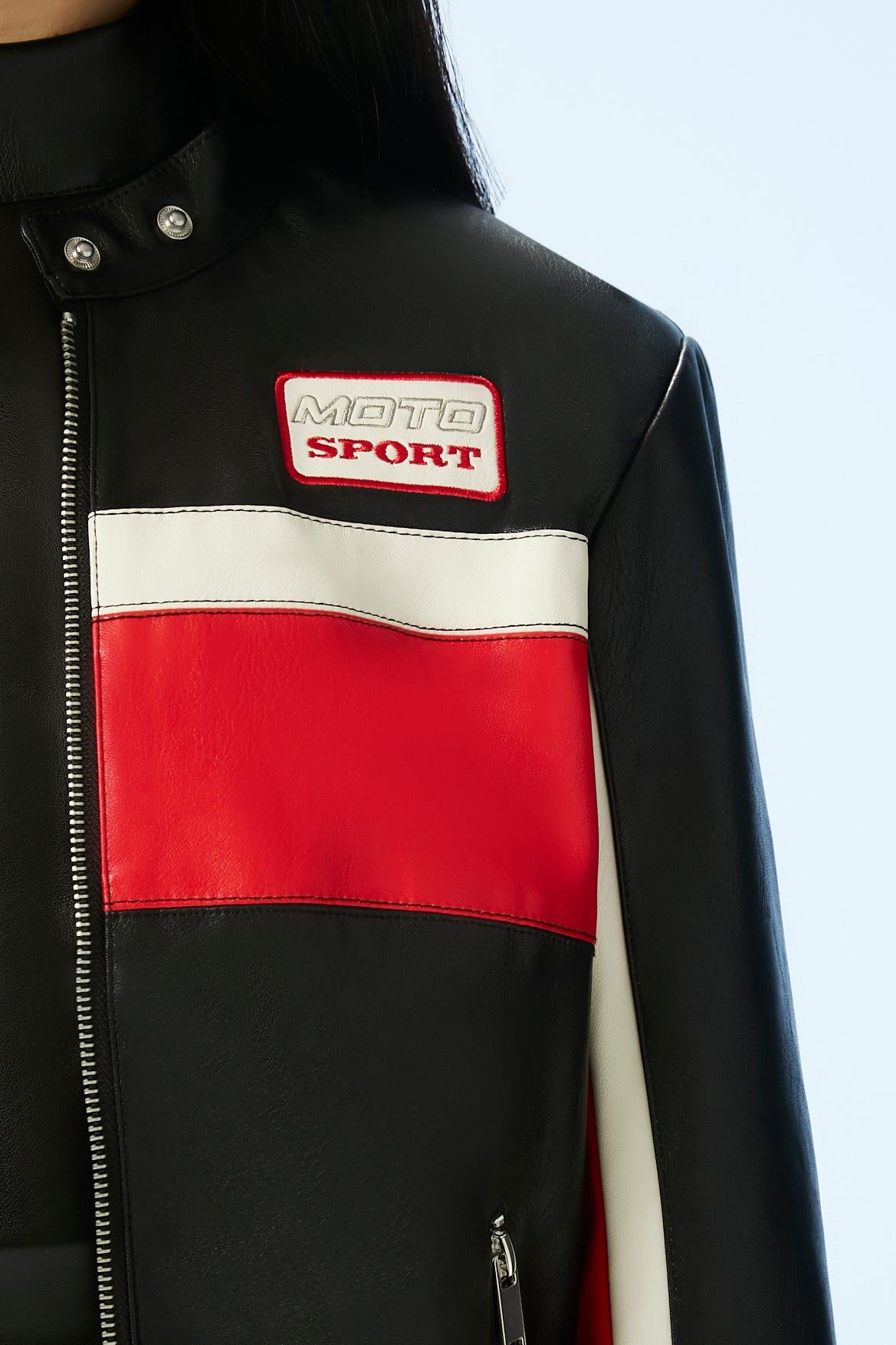 Blouson de style moto sport en similicuir sold by Urban Planet product image thumbnail 3