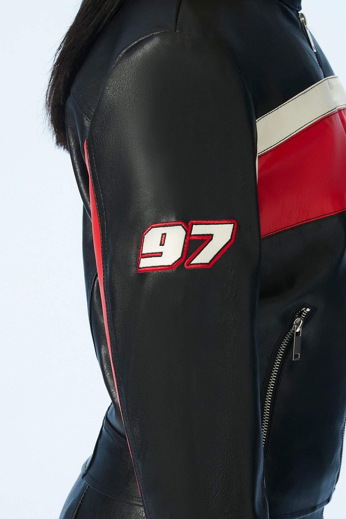 Blouson de style moto sport en similicuir sold by Urban Planet product image thumbnail 4