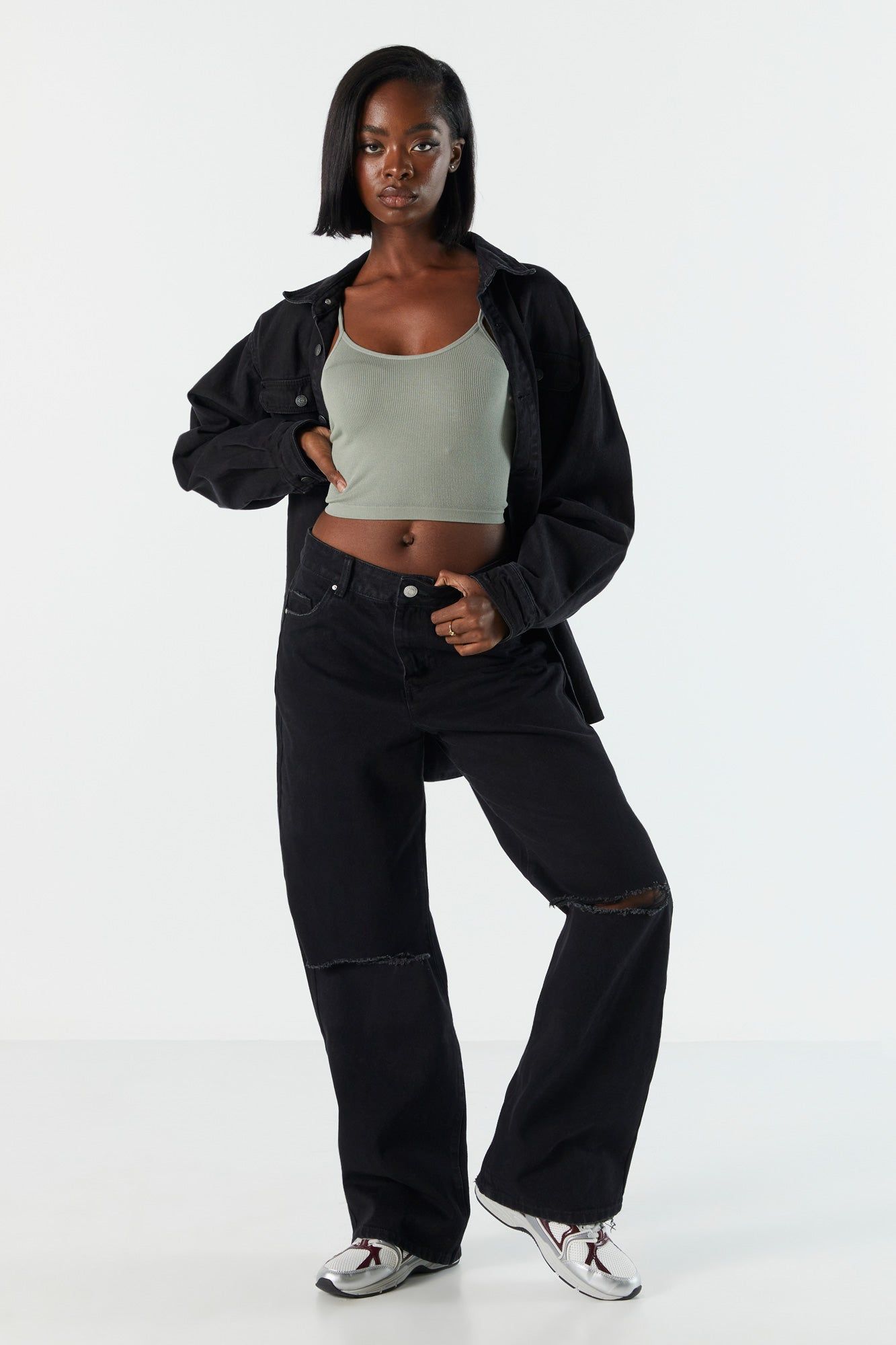 Seamless Solid Ribbed Cami sold by Urban Planet product image thumbnail 4