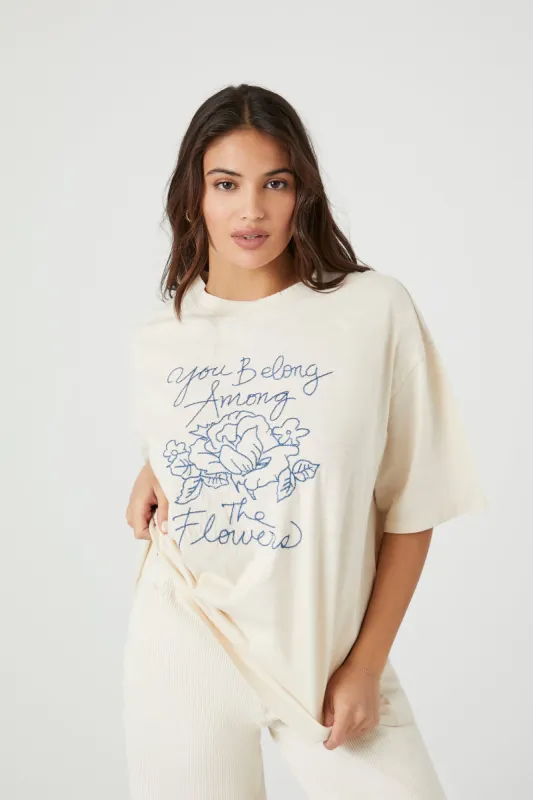 T-shirt avec motif brodé Among the Flowers sold by Urban Planet