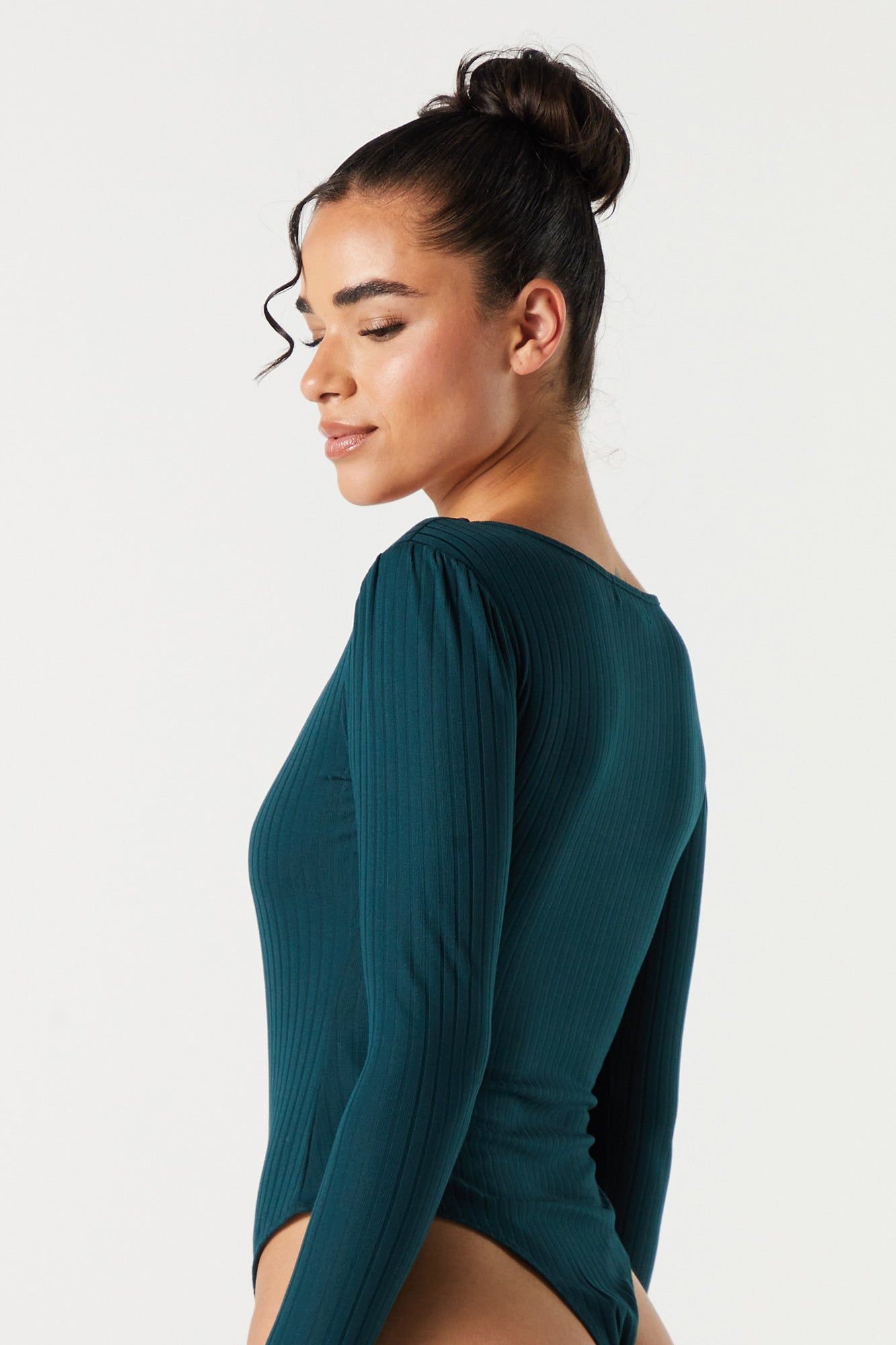 Combiné côtelé à encolure carrée et manches longues sold by Urban Planet product image thumbnail 14