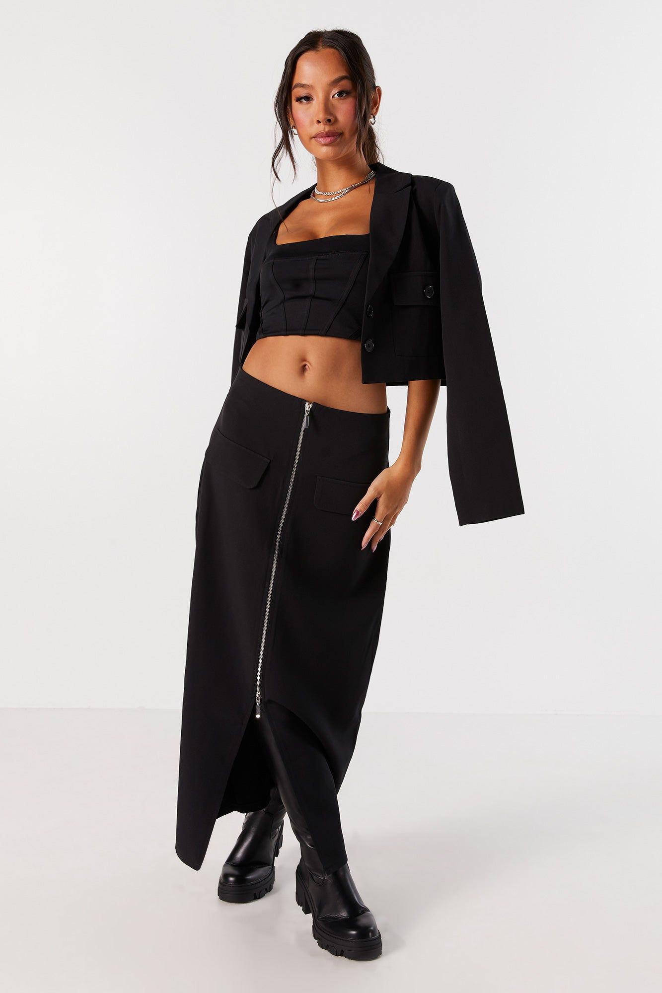 Jupe midi avec fermeture à glissière sold by Urban Planet product image thumbnail 4