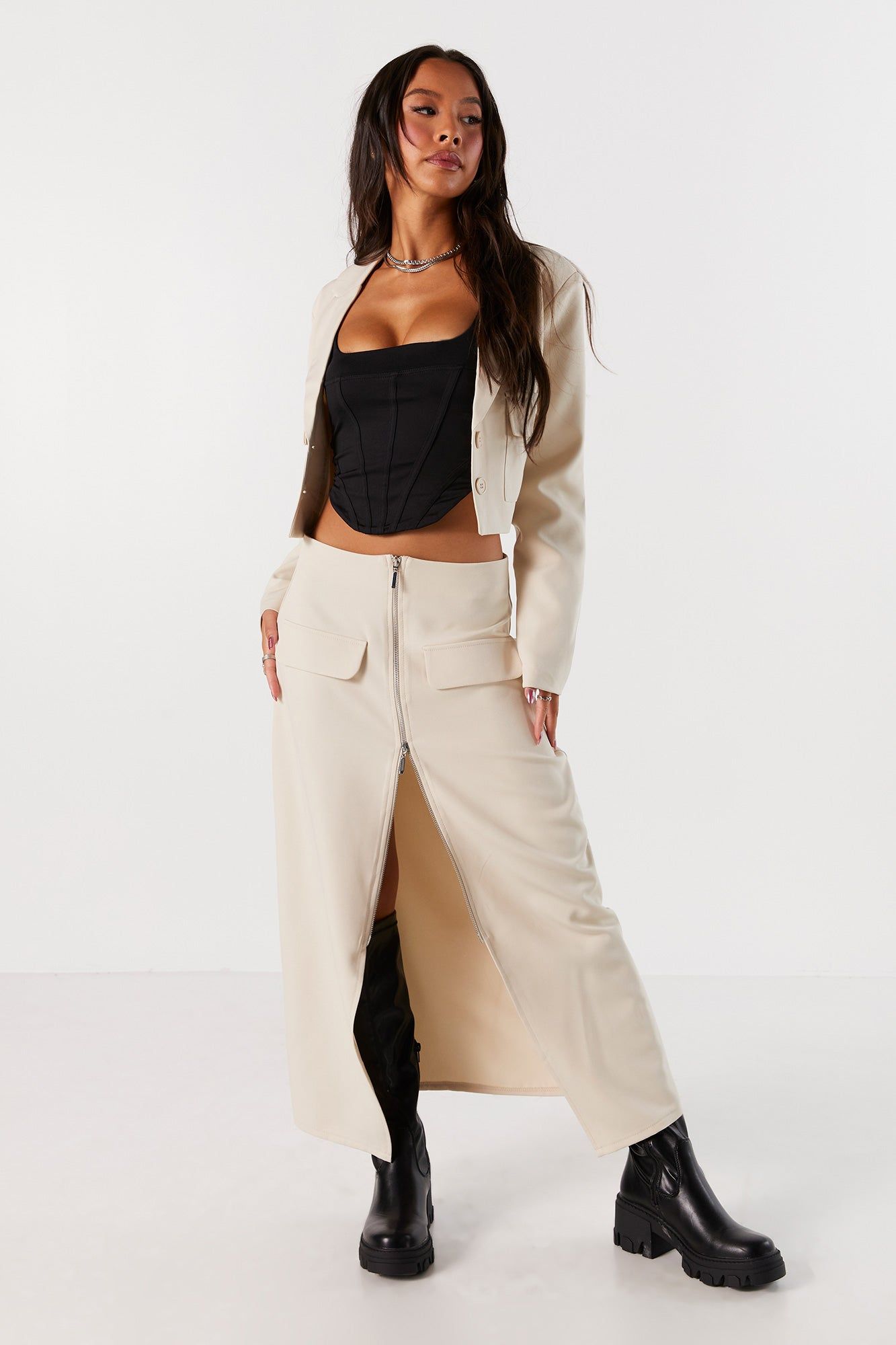 Jupe midi avec fermeture à glissière sold by Urban Planet