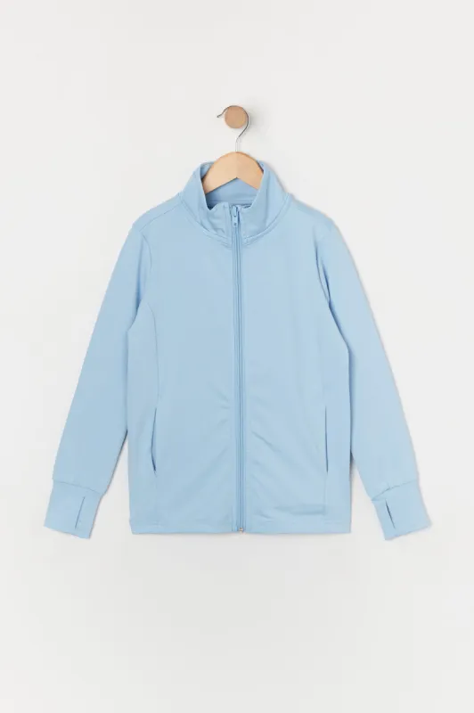 Girls Active Blue Zip-Up Jacket sold by Urban Planet