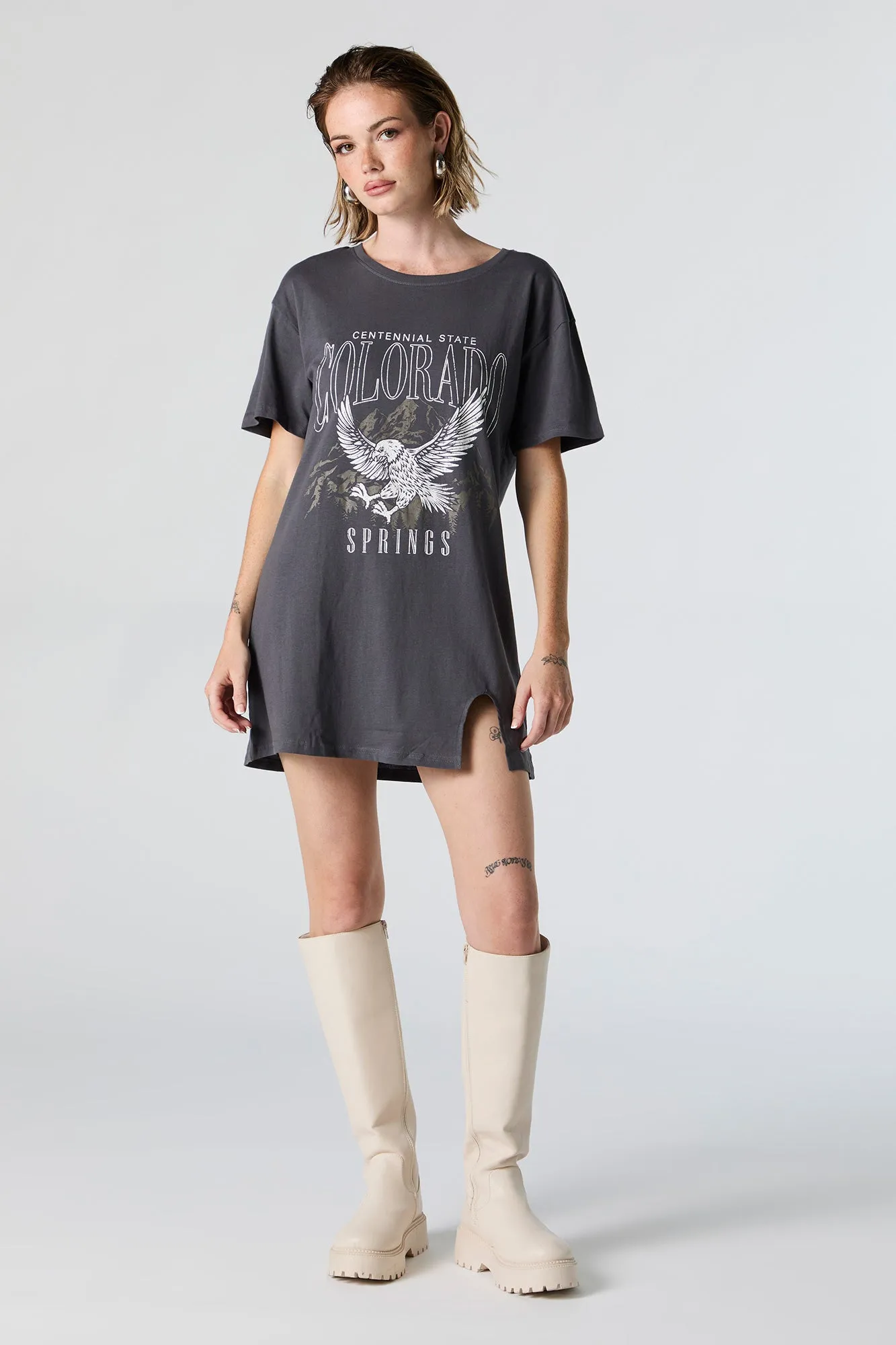 Colorado Springs Graphic T-Shirt Dress sold by Urban Planet product image thumbnail 3