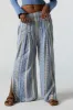 Paisley Print Smocked Palazzo Pant sold by Urban Planet