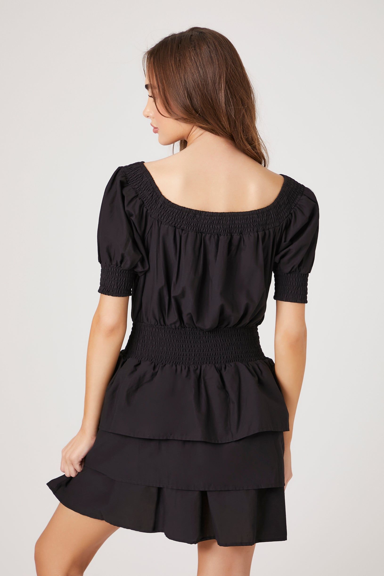 Puff Sleeve Tiered Mini Dress sold by Urban Planet product image thumbnail 8