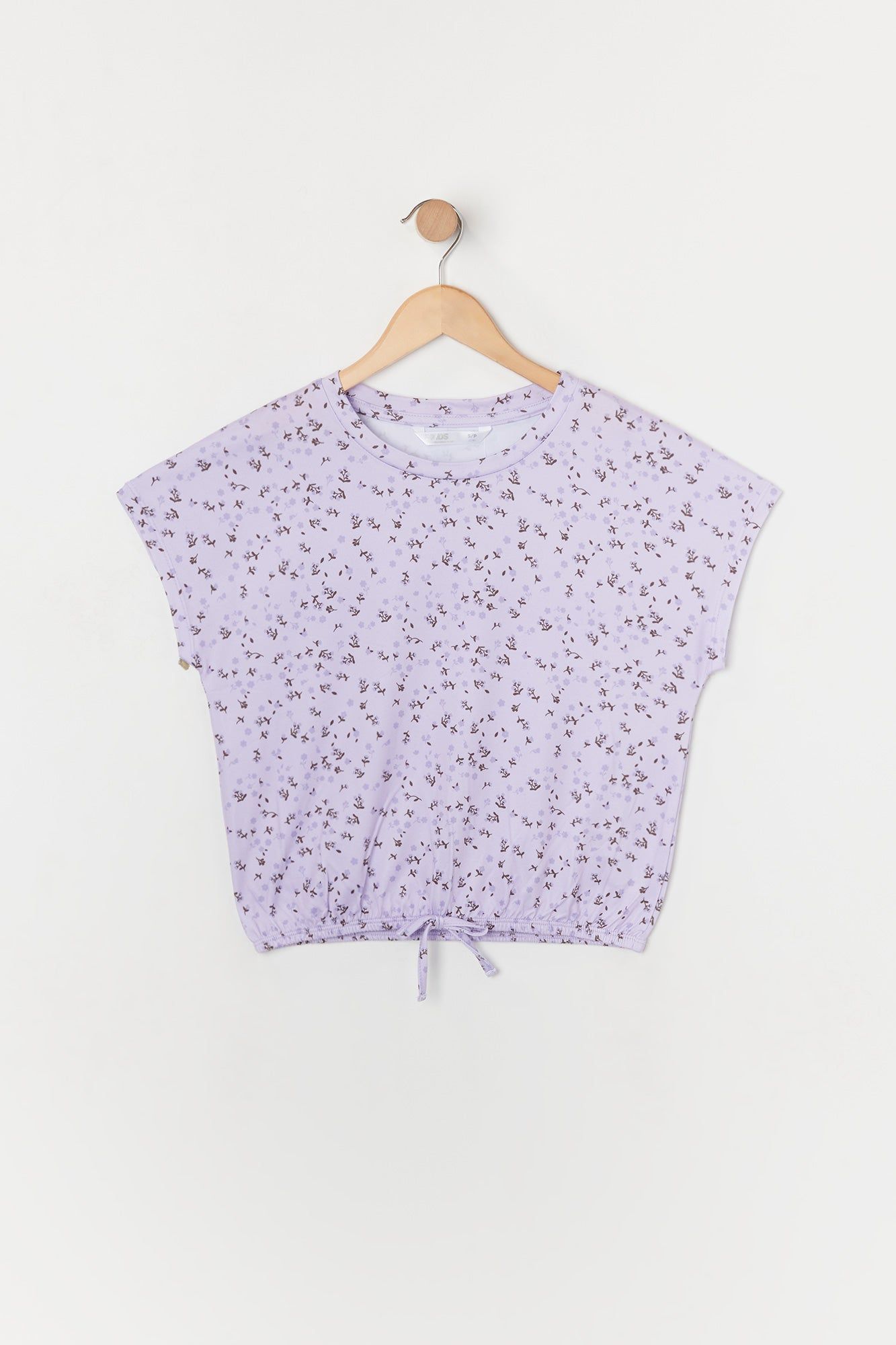 Girls Purple Floral Print Front Tie Top sold by Urban Planet