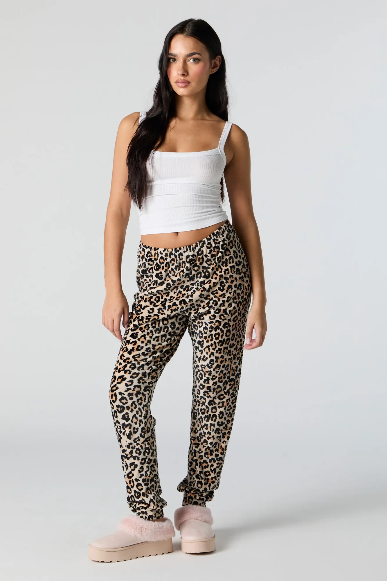 Printed Velour Pajama Jogger sold by Urban Planet