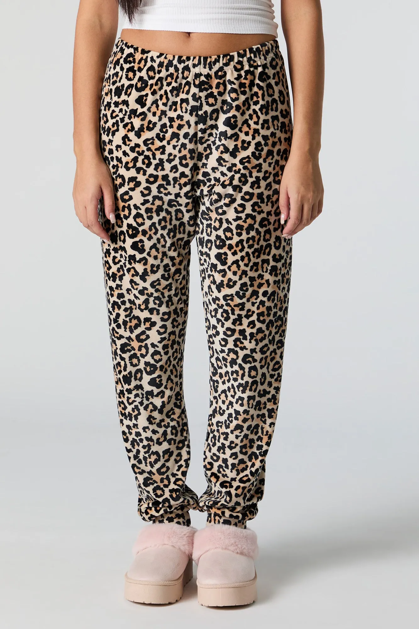 Printed Velour Pajama Jogger sold by Urban Planet product image thumbnail 2