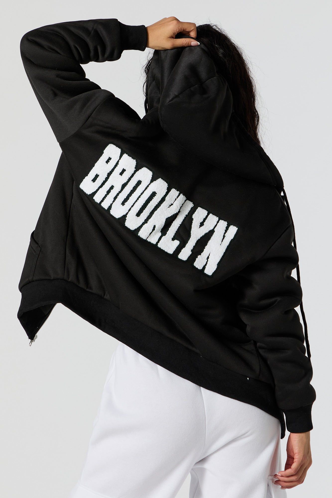 NY Chenille Embroidered Zip-Up Hoodie sold by Urban Planet product image thumbnail 2