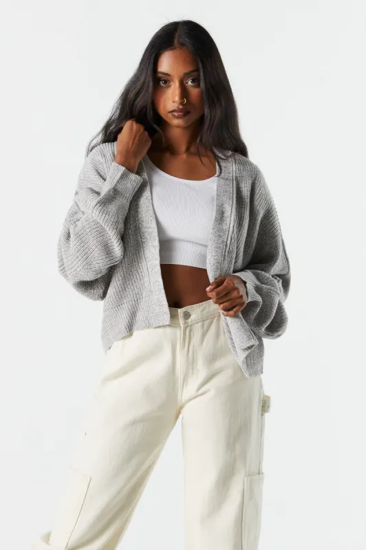 Open Front Knit Cropped Cardigan sold by Urban Planet