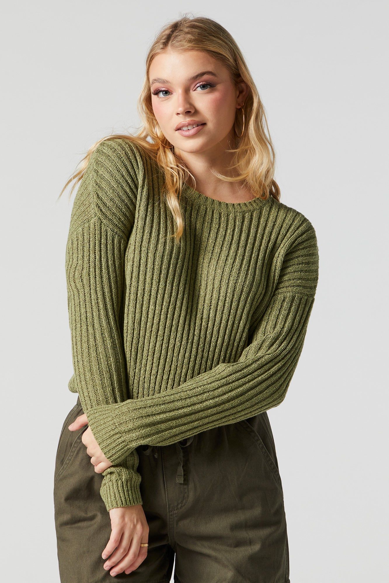 Ribbed Knit Sweater sold by Urban Planet