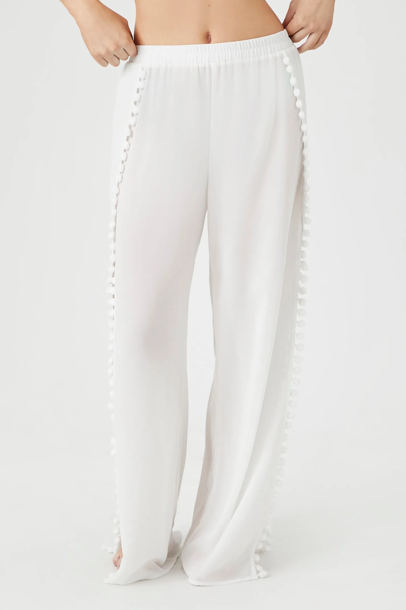 Pantalon couvre-maillot avec fente et pompons sold by Urban Planet product image thumbnail 2