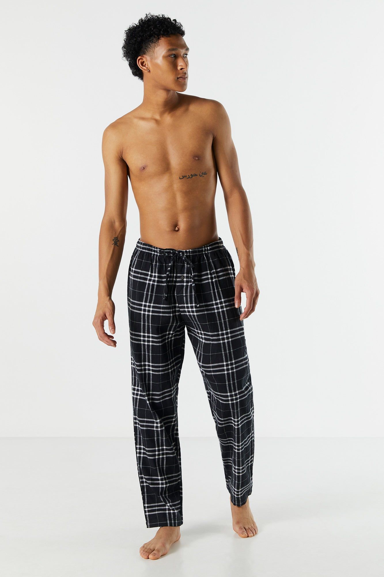 Black Plaid Pajama Pant sold by Urban Planet product image thumbnail 2