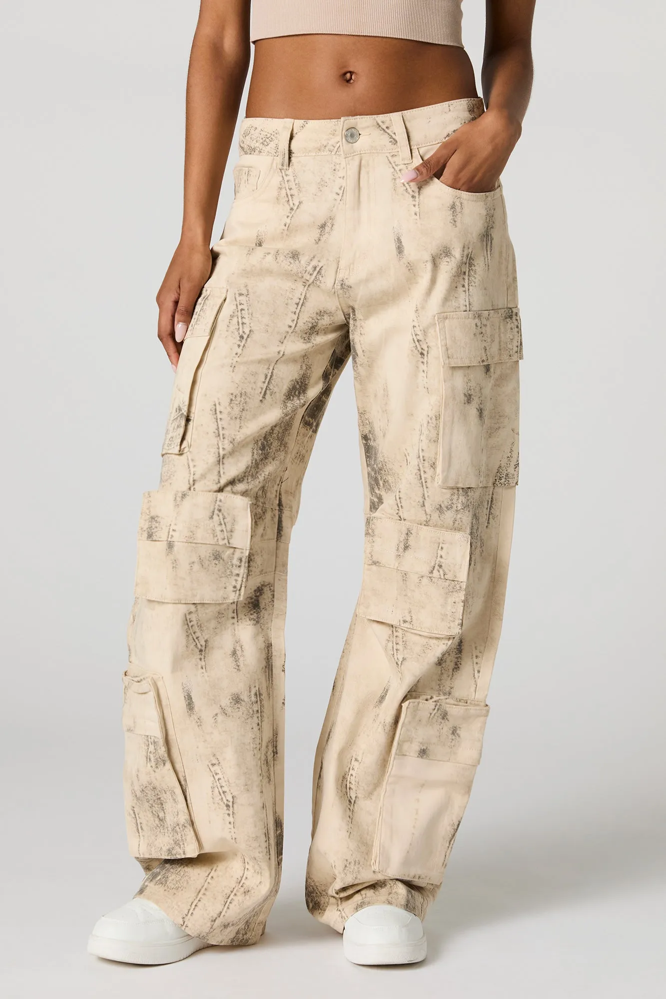 Pantalon cargo à jambe droite avec poches multiples sold by Urban Planet product image thumbnail 5