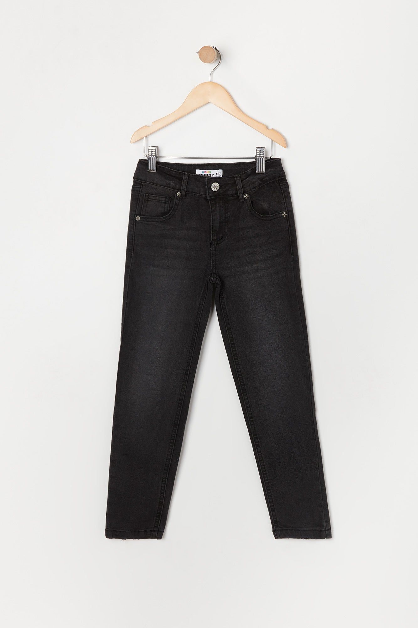 Girls Miami Black Wash Mid Rise Skinny Jean sold by Urban Planet