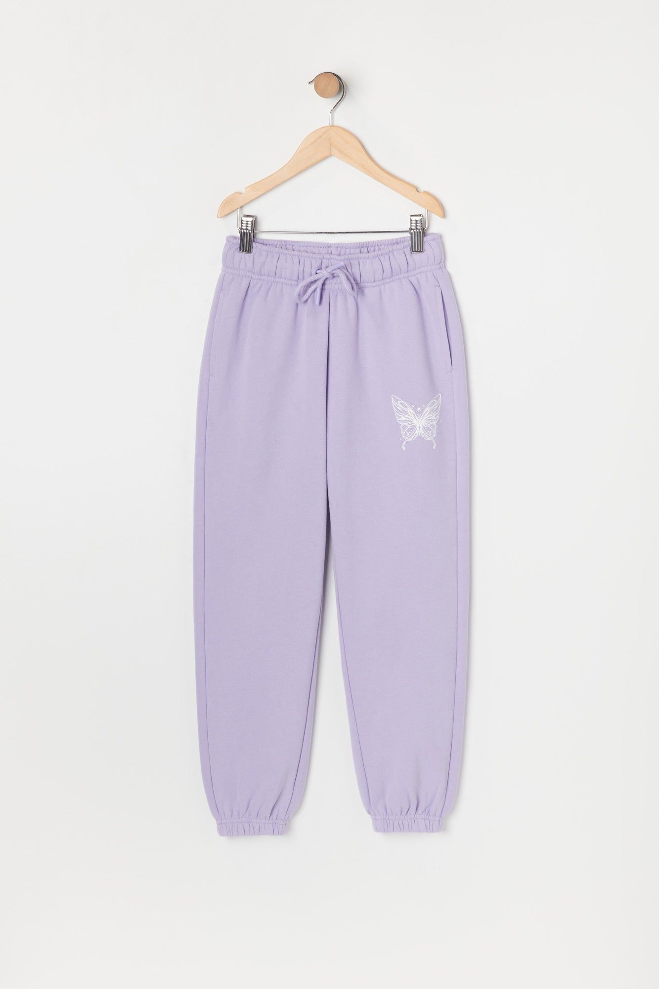 Girls Butterfly Graphic Fleece Jogger sold by Urban Planet