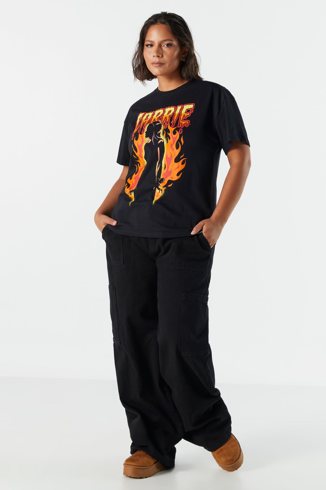 Carrie Graphic Boyfriend T-Shirt sold by Urban Planet product image thumbnail 3