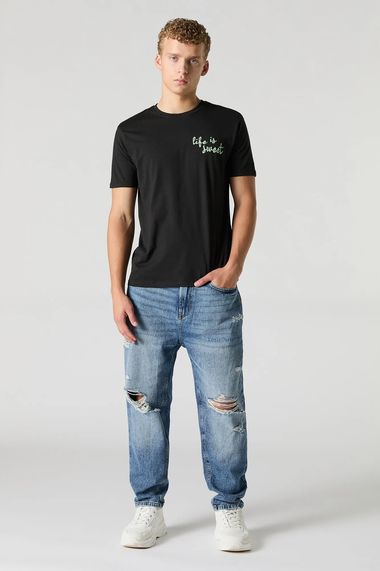 T-shirt à imprimé Life is Sweet sold by Urban Planet product image thumbnail 3