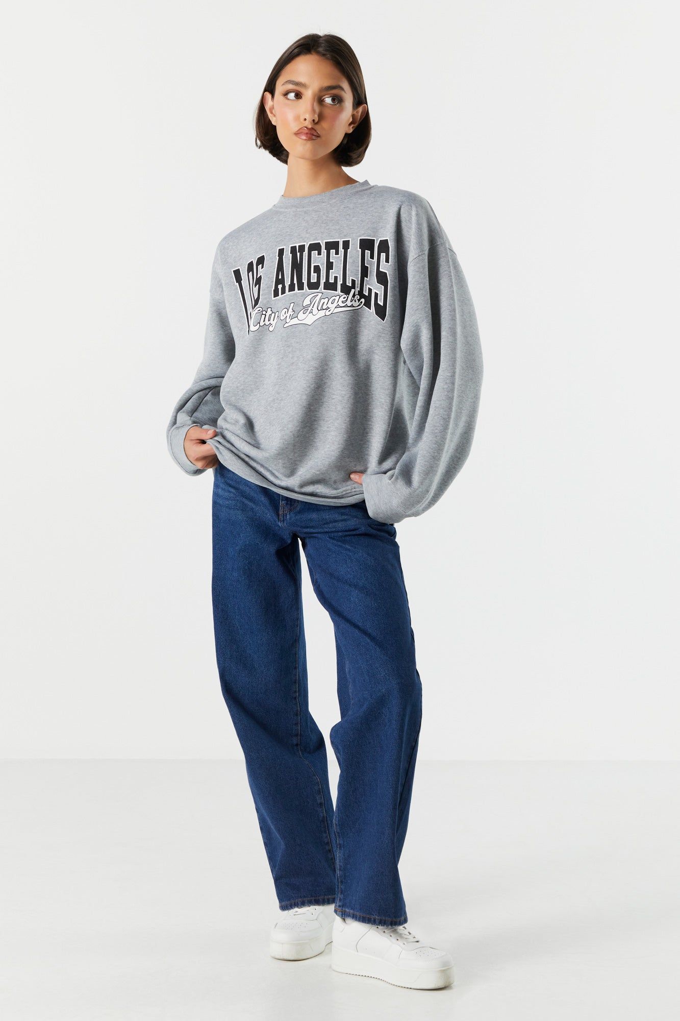 City of Angels Graphic Fleece Sweatshirt sold by Urban Planet product image thumbnail 3
