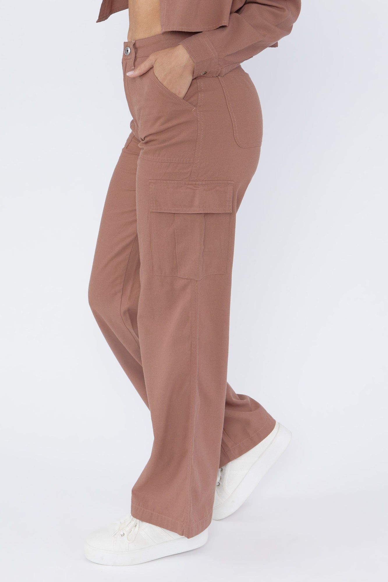 Pantalon cargo à jambe large en tencel sold by Urban Planet product image thumbnail 3