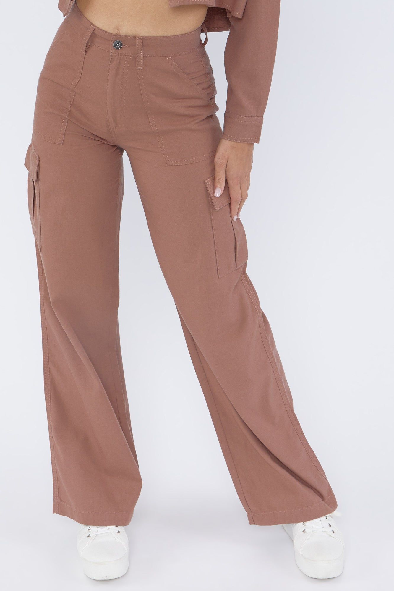 Pantalon cargo à jambe large en tencel sold by Urban Planet product image thumbnail 2