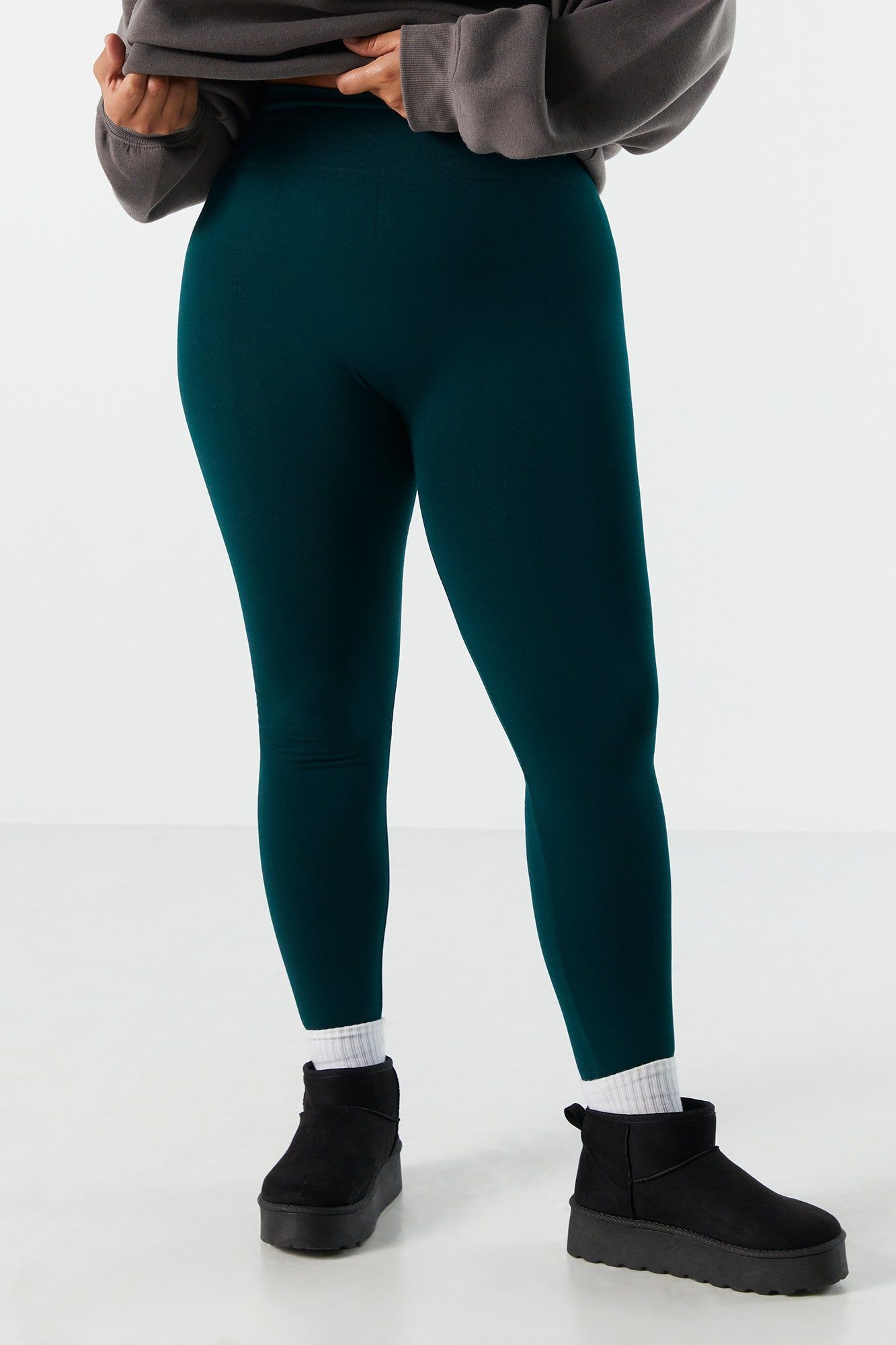 Legging sans couture uni à taille haute sold by Urban Planet product image thumbnail 2