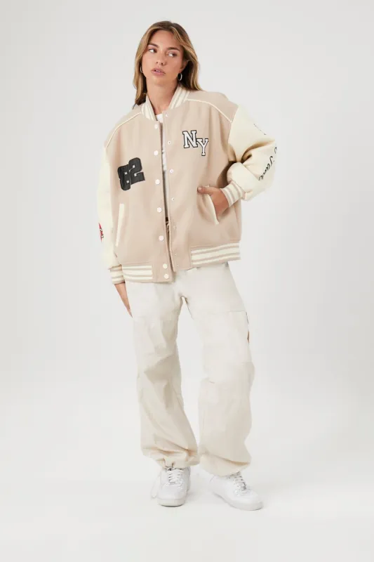 Blouson Letterman de style universitaire à imprimé New York sold by Urban Planet