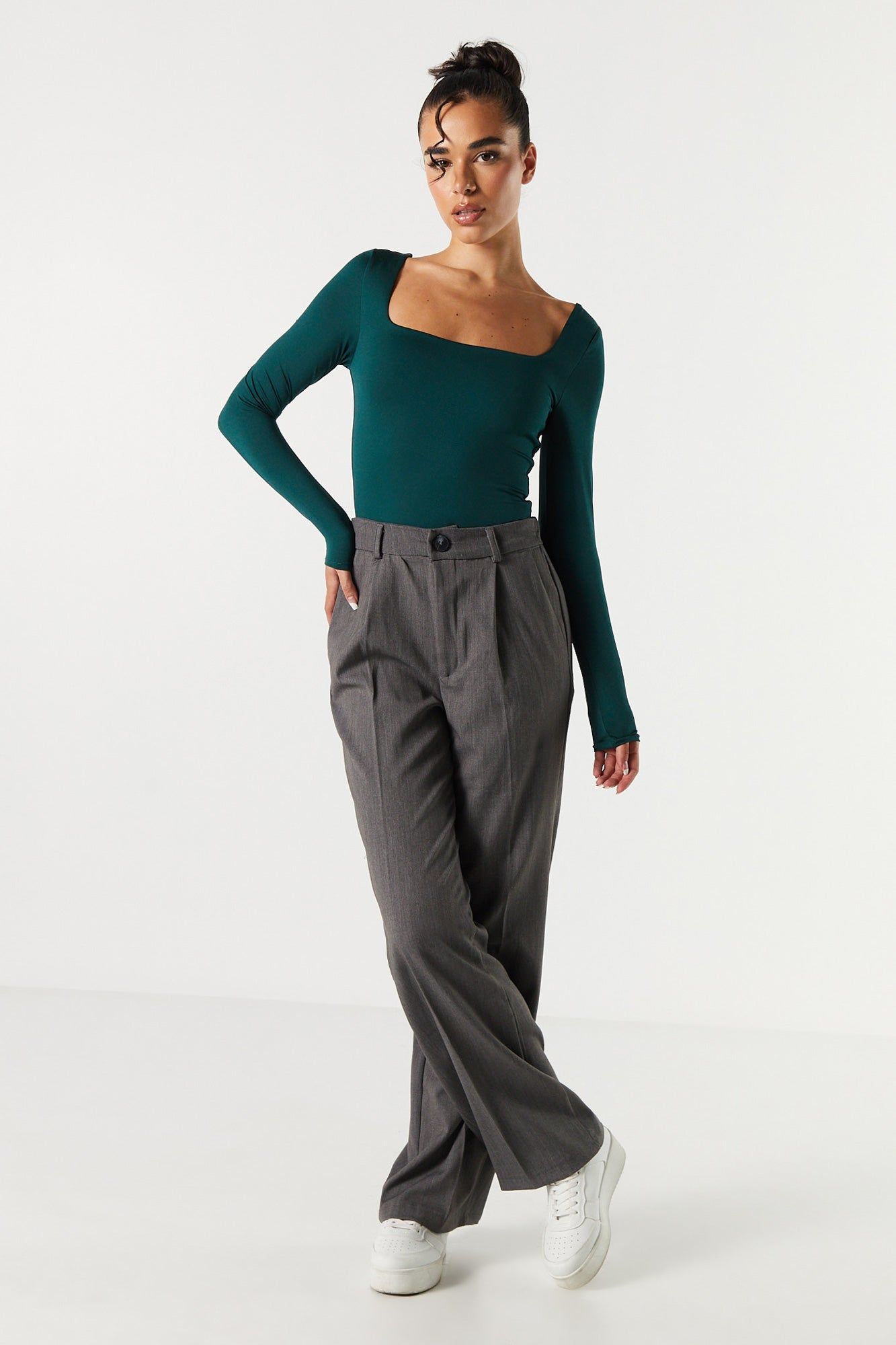 Contour Square Neck Long Sleeve Bodysuit sold by Urban Planet product image thumbnail 5