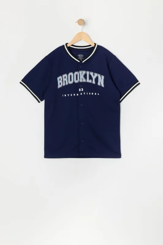 Jersey de baseball en filet à imprimé Brooklyn pour garçon sold by Urban Planet