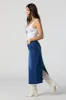Jupe midi en denim Bleu Foncé sold by Urban Planet