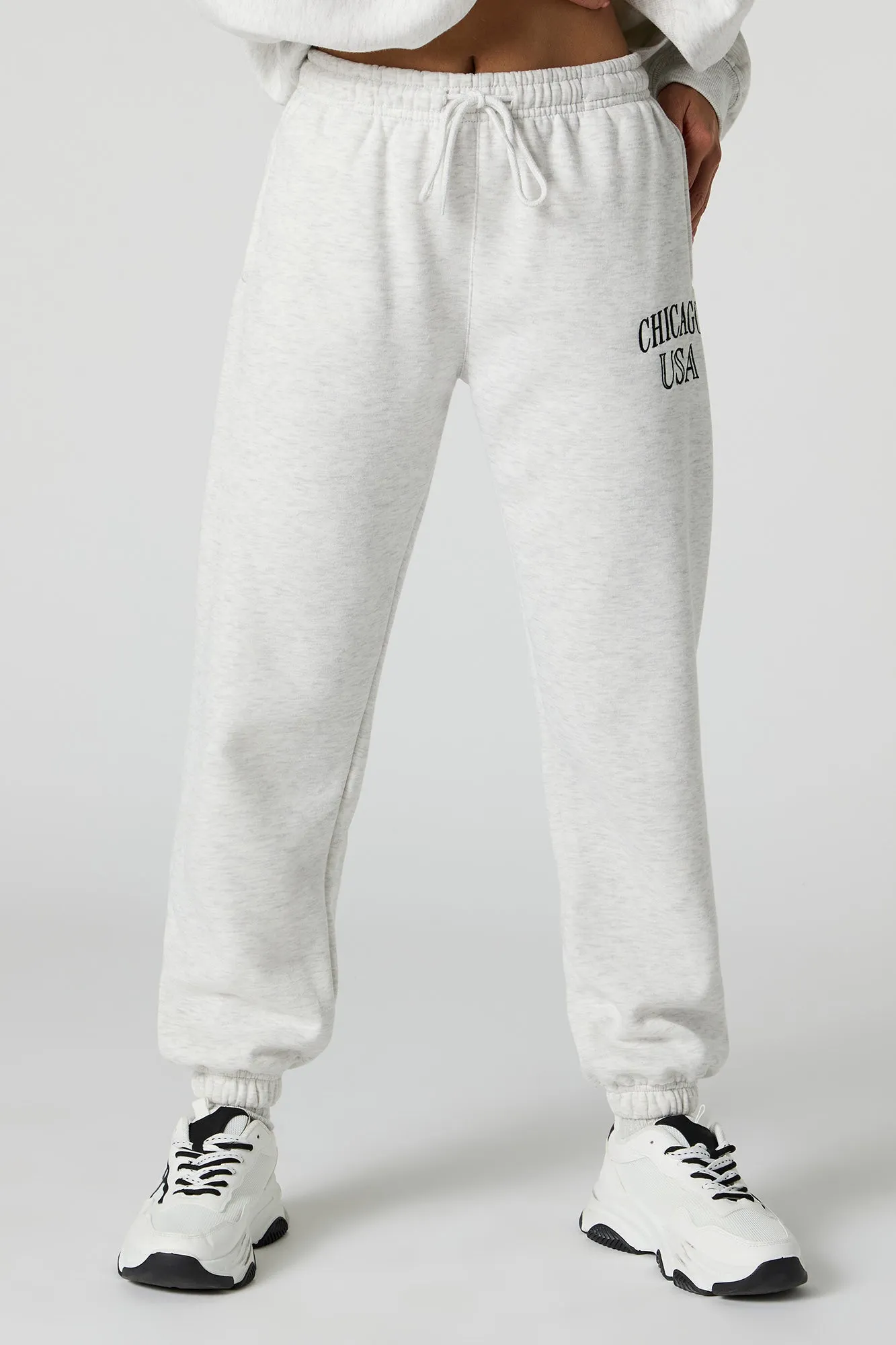 Destination Embroidered Fleece Jogger sold by Urban Planet product image thumbnail 2