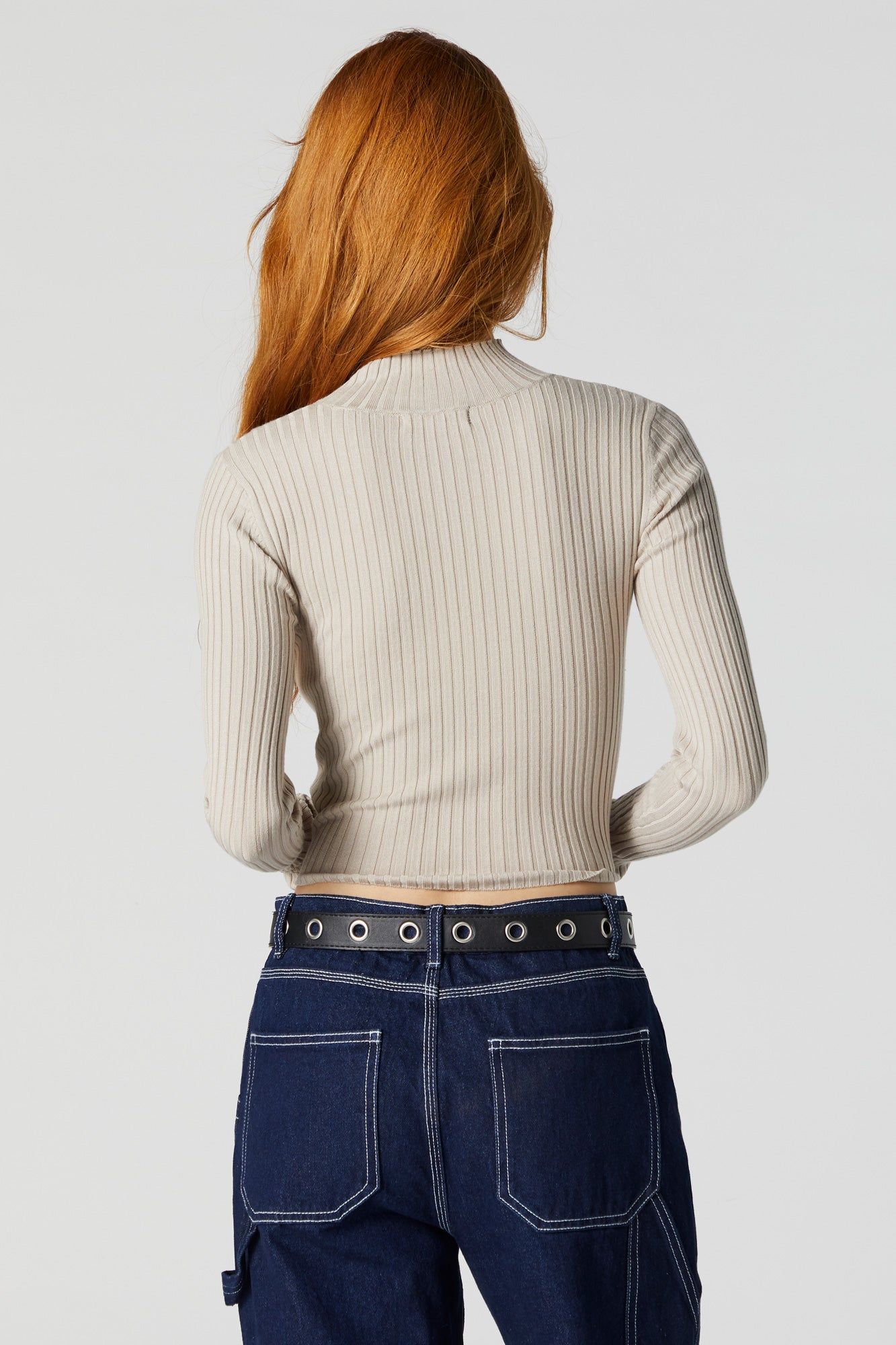 Chandail en tricot côtelé à col cheminée sold by Urban Planet product image thumbnail 2