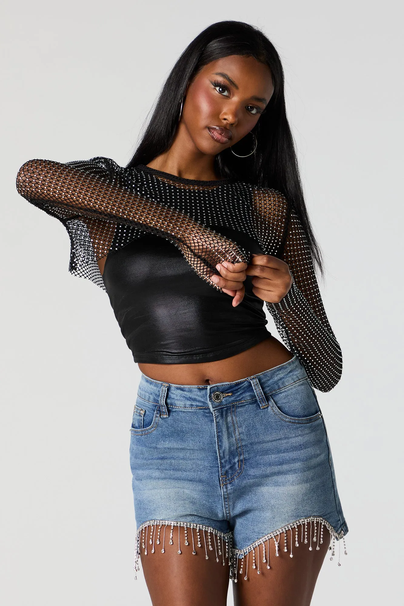 Boléro orné de pierres du Rhin sold by Urban Planet product image thumbnail 5