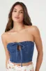 Haut tubulaire en denim avec attache avant sold by Urban Planet