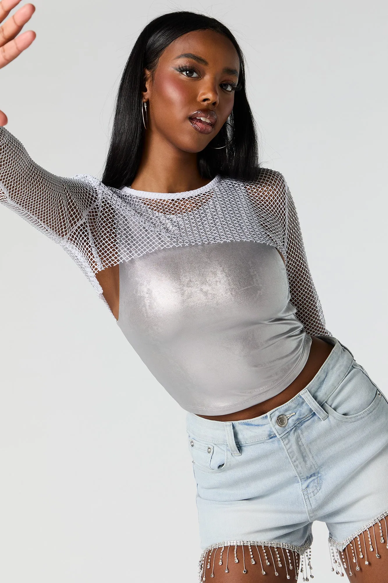 Boléro orné de pierres du Rhin sold by Urban Planet product image thumbnail 4