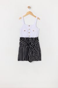 Combi-short à fines rayures avec ceinture pour fille sold by Urban Planet
