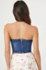 Haut tubulaire en denim avec attache avant sold by Urban Planet