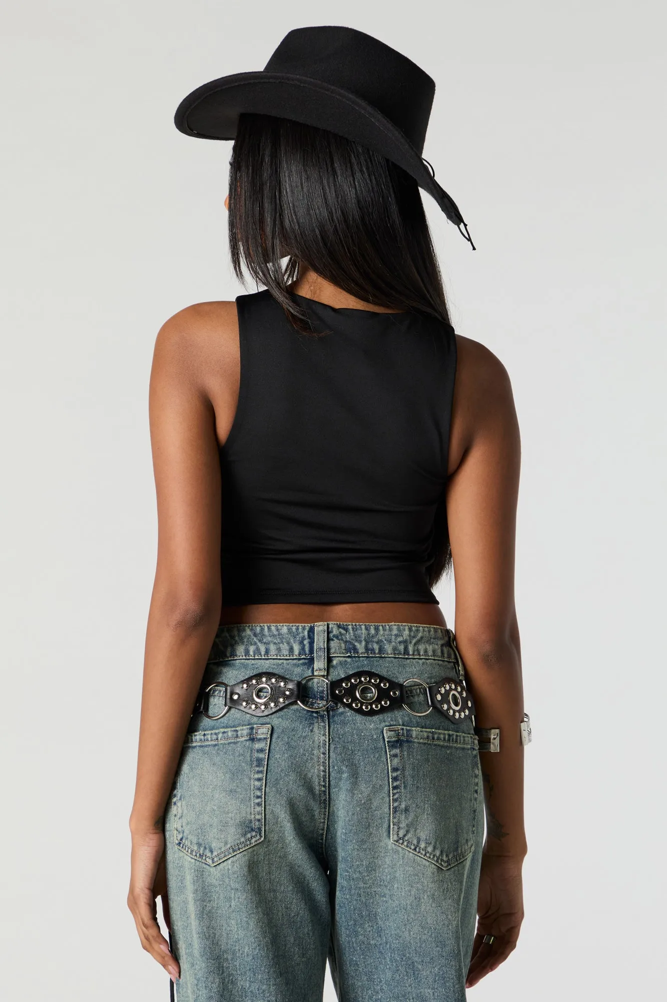 Contour High Neck Tank sold by Urban Planet product image thumbnail 2