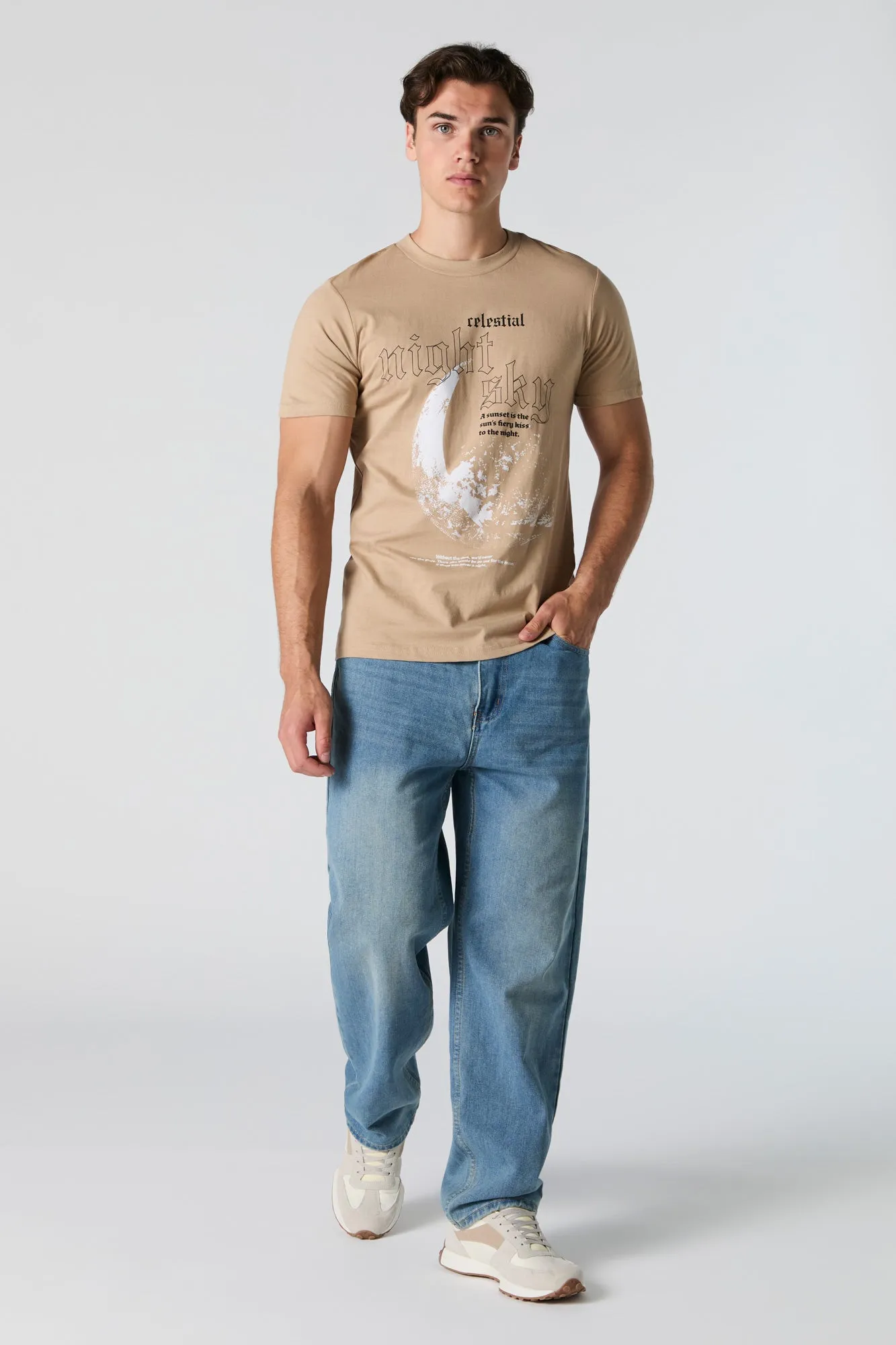 Night Sky Graphic T-Shirt sold by Urban Planet product image thumbnail 3